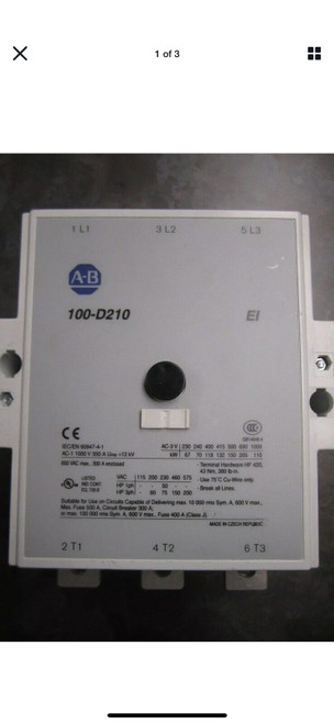 100-D210 Allen Bradley Contactor 100-D210Ez11 380-500V 50/60Hz Authentic
