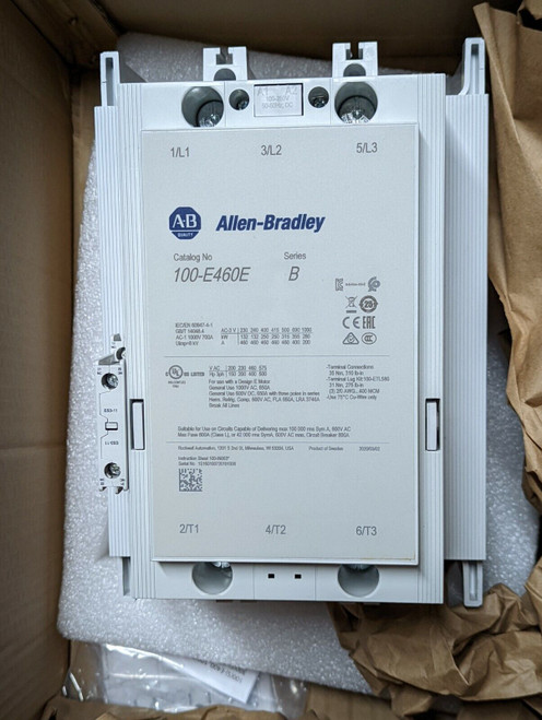 Allen Bradley 100-E460Ed11 460A 100-250Vac/100-250Vdc Contactor Usa