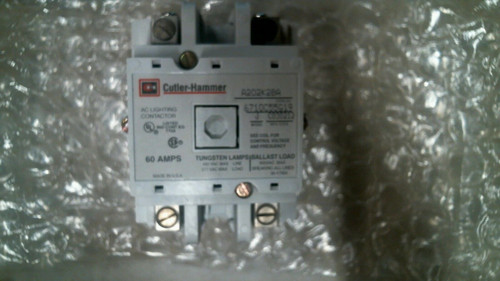 Cutler Hammer A202K2Ba Lighting Contactor Model J Size 2 2P 120V 60Hz