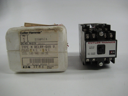Cutler Hammer D26Mr62A Relay 600V