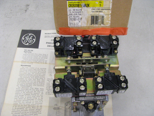 General Electric Cr2820B115Aa2K Relay , Pneumatic Time Delay