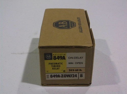 Allen Bradley 849A-Zowj24 Pneumatic Timing Relay Ser. B 24V On-Delay