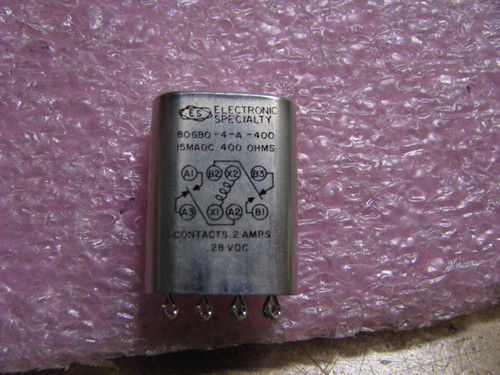 Electronic Specialty Relay # 80Gb0-4A-400 Nsn: 5945-01-049-3720 80Gb0-4-A-400