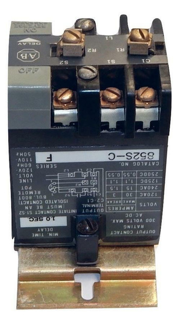 Allen Bradley 852S-C Solid State Timing Relay Min. 1.0 Sec 120V 60Hz