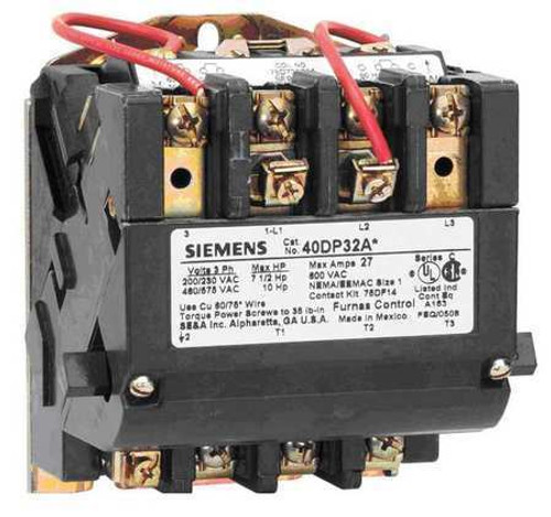 Siemens 40Ep32Af 120Vac Non-Reversing Magnetic Contactor 3P 40A Nema 1-3/4