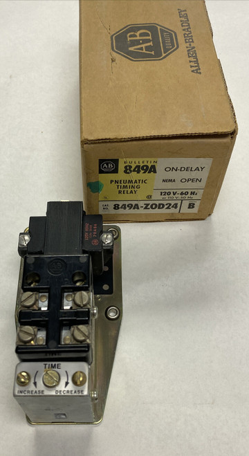 Allen Bradley 849A-Zod24 Ser B Pneumatic Timing Relay 120V