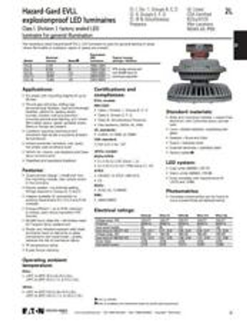 Eaton Crouse-Hinds Evll7Lccx20/Unv1 / Evll7Lccx20Unv1