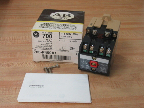 Allen Bradley 700-P400A1 Starter Relay 700P400A1 Series B (Pack Of 6)