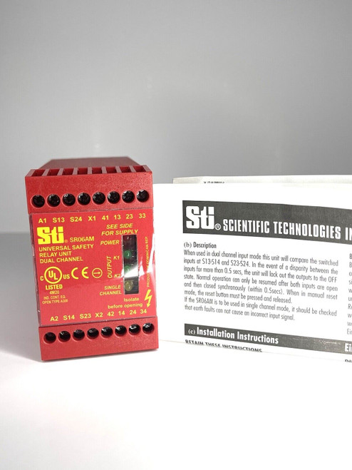 Scientific Technologies Inc. (Sti ) Sr06Am Universal Safety Relay, Dual Channel