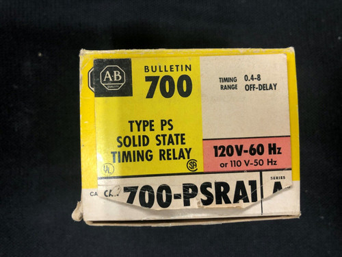 700-Psra1 Allen Bradley Type Ps Solid State Timing Relay