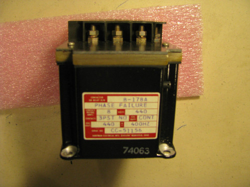 Hartman Relay Part # B-178A Nsn: 5945-00-962-8602 8Amps 440 Volts