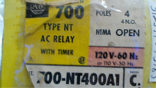 Allen Bradley 700-Nt400A1 /C Relay Pneumatic Timing 700Nt400A1