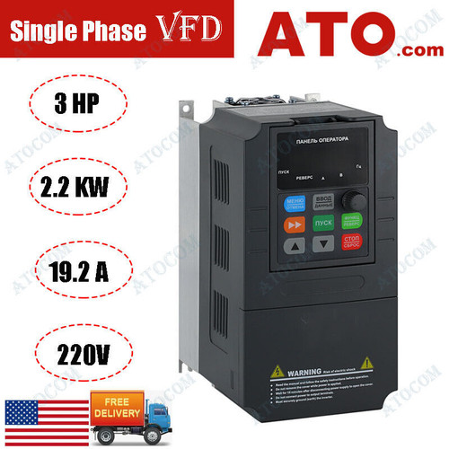 Ato Single Phase 2.2 Kw 3Hp 19.2A 220V Variable Frequency Drive Inverter Vfd Vsd