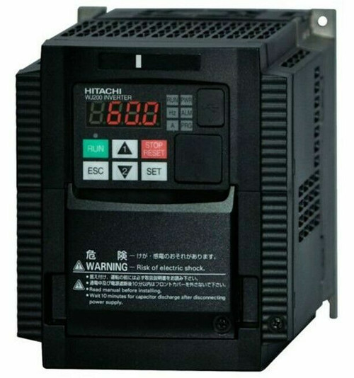 Hitachi Wj200-030Hf Inverter, 380-480V, 3Ph, 4Ct(5Vt)Hp, 7.2Ct(8.8Vt)A