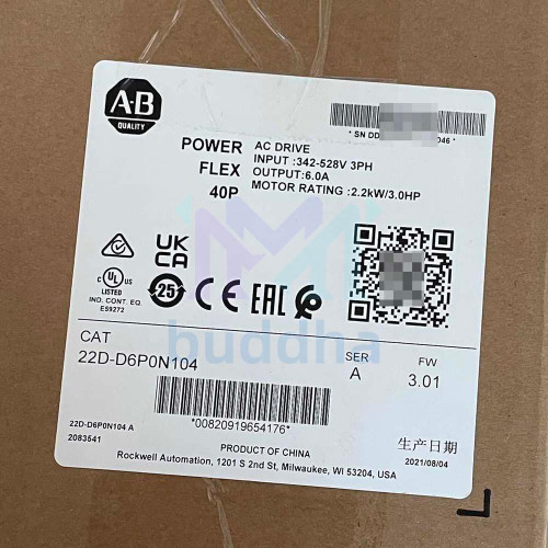 100% Allen-Bradley 22D-D6P0N104 Powerflex 40 2.2Kw 3Hp Ac Drive