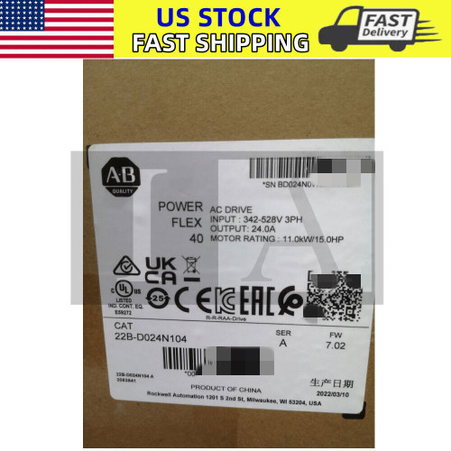 Allen-Bradley 22B-D024N104 Powerflex 40 11 Kw 15 Hp Ac Drive