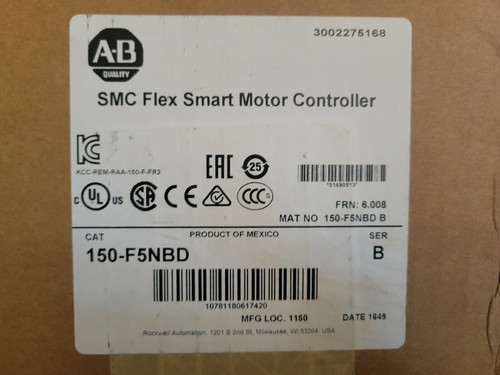 Allen Bradley 150-F5Nbd /B Smc-Flex Solid State Smart Motor Controlle