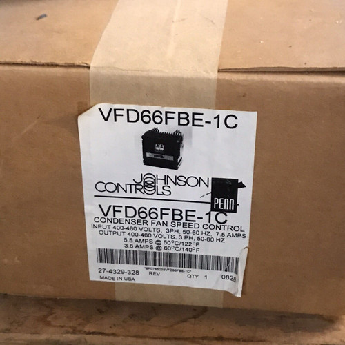 Condenser Fan Speed Control, Vfd66Fbe-1C, Johnson Controls, Vfd