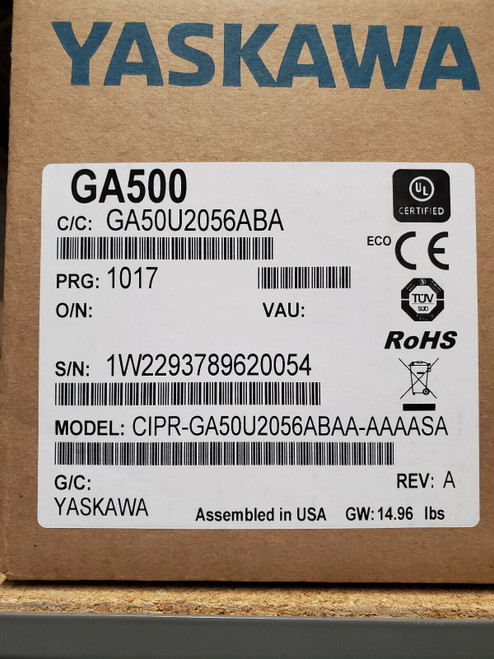 Ga50U2056 Aba Yaskawa 230V 56A Vfd/Asd