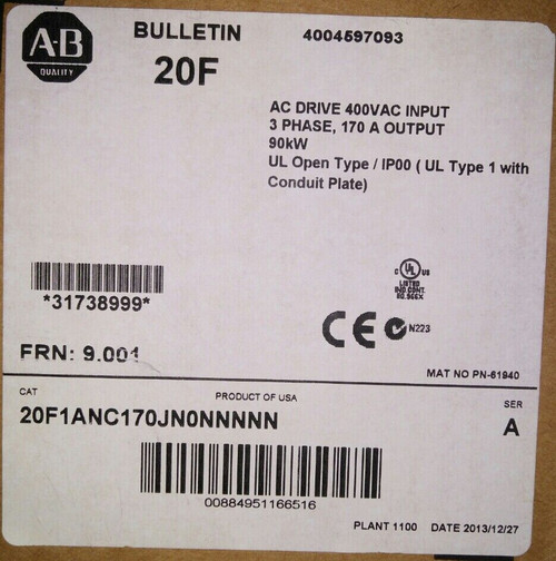Ab 20F1Anc170Jn0Nnnnn 75Kw(55Kw) 400V Inverter