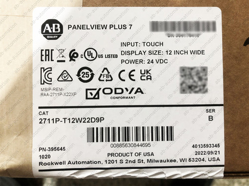 2711P-T12W22D9P /B Allen-Bradley Panelview Plus 7 12" Color Touch