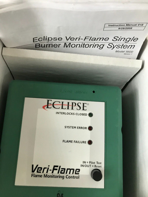 Eclipse Vf560523Aa Combustion Veri-Flame 120 Vac 50/60 Hz 10 Or 15 Second