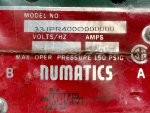 Numatics 33Jpr400O000000 Pa40 Series Air Pilot Valve