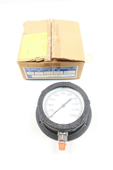 Acme AH384 Pressure Gauge 4-1/2in 1/4in Npt 0-15000psi