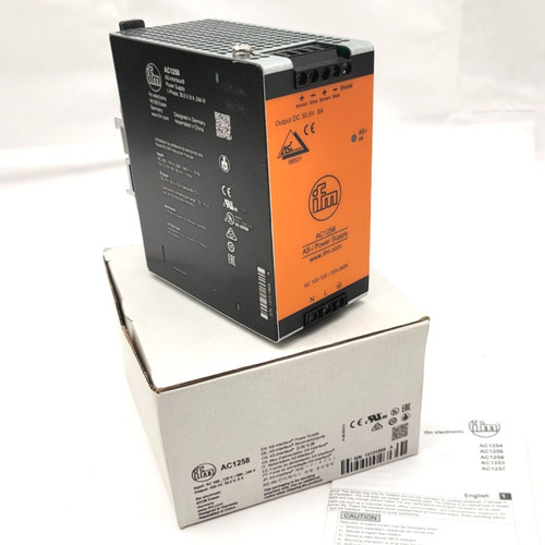 Ifm Ac1258 As-Interface Power Supply, Input 100-240Vac, Output 30.5Vdc 8A