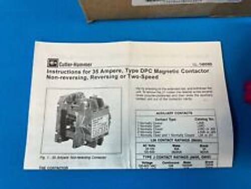 Eaton Cutler Hammer Dpck3035Aw Heavy Duty Dp/Ac Magnetic Contactor