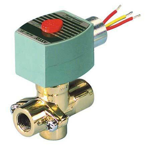 Asco 8267G019 120V Ac Brass Steam Solenoid Valve, Normally Closed, 3/4