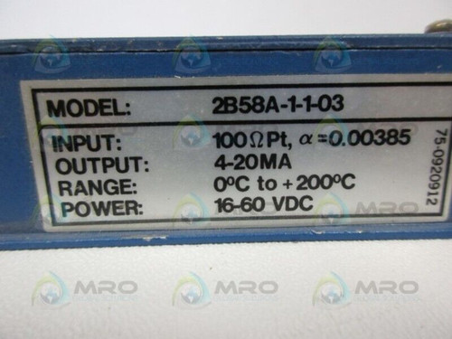 Analog Devices 2B58A-11-03 Thermocouple Transmitter