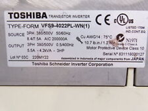 toshiba vfs9-4022pl-wn transistor inverter