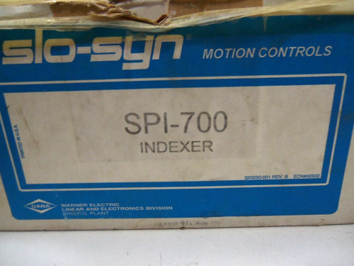 Slo-Syn Motion Controls Spi-700 Indexer