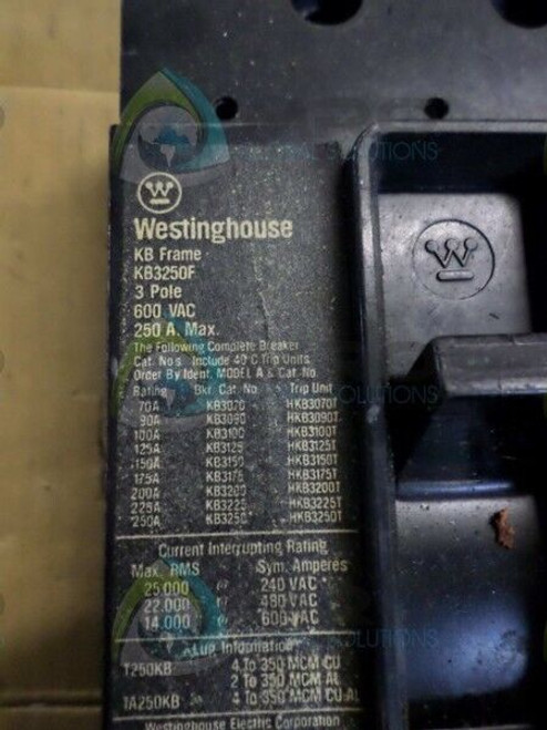 westinghouse kb3250 circuit breaker 250a