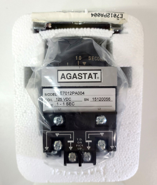 Tyco Agastat E7012Pa004 Timing Relay .1-1 Sec ~ 125Vdc ~