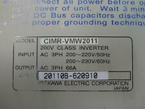 varispeed cimr-vmw2011 ac spindle drive inverter class 200v 626vm3