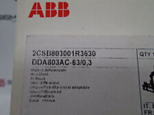 abb 2csb803001r3630 rcd block, 63a, residual 300ma, 240/415vac