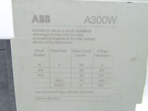 abb a300w-30 600vac contactor