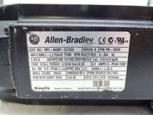 allen bradley mpl-b430p-sj72aa ser a servo motor