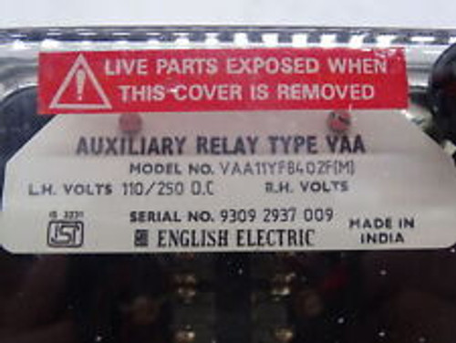 areva vaa11yf8402fch auxiliary relay