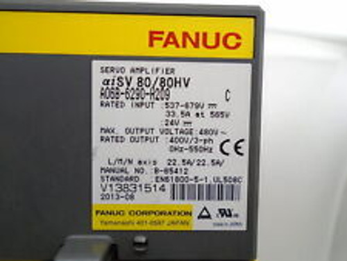 fanuc a06b-6290-h209 servo amplifier