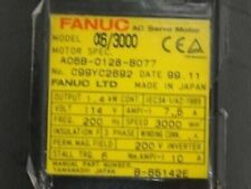 fanuc î6/3000 a06b-0128-b077 ac servo motor