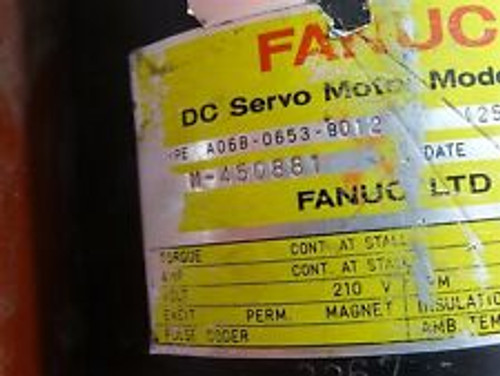 fanuc 30m a06b-0653-b012 dc servo motor, 1200rpm, 210v