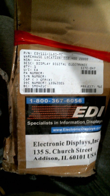 Electronic Displays Inc Edv111-1680-Mc Electronic Digital Display -
