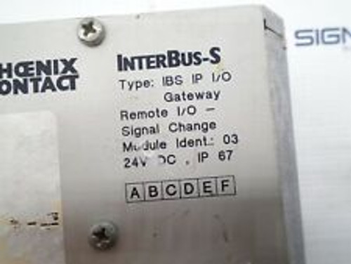 phoenix contact ibs-ip-i/0-gateway module