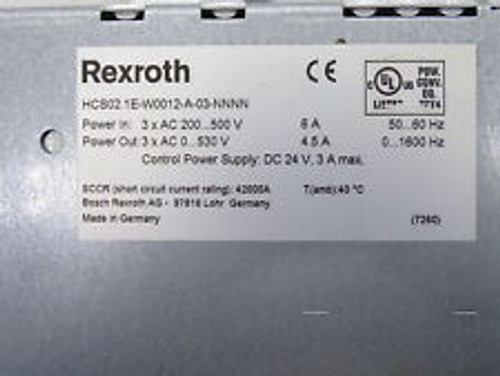 bosch rexroth hcs2. 1e-w0012-a-03-nnnn drive