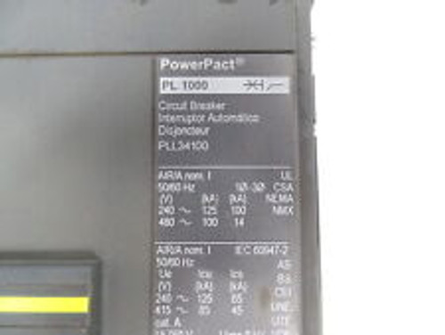 schneider electric square d pll34100 molded case circuit breaker