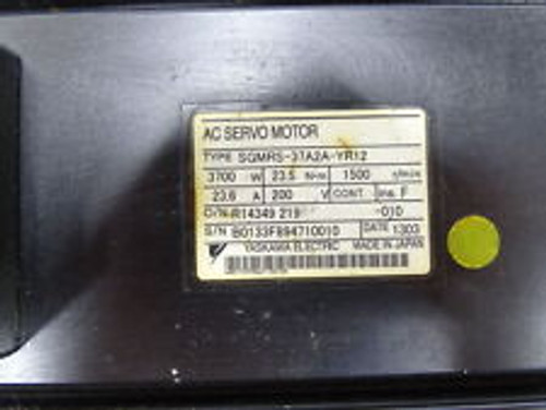 yaskawa electric sgmrs-37a2a-yr12 ac servo motor