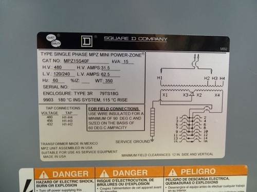 Square D Mpz15S40F Mini Power Zone